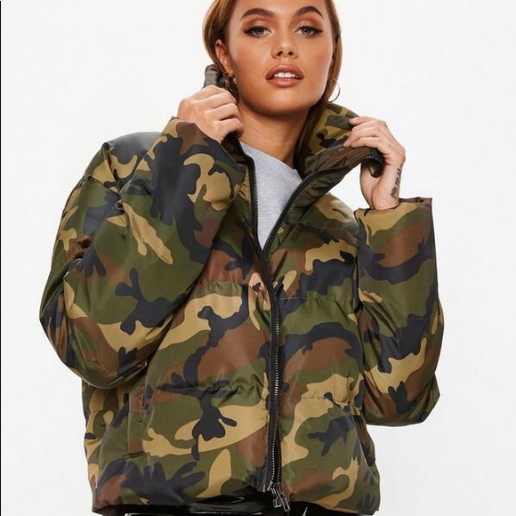 camouflage bubble jacket